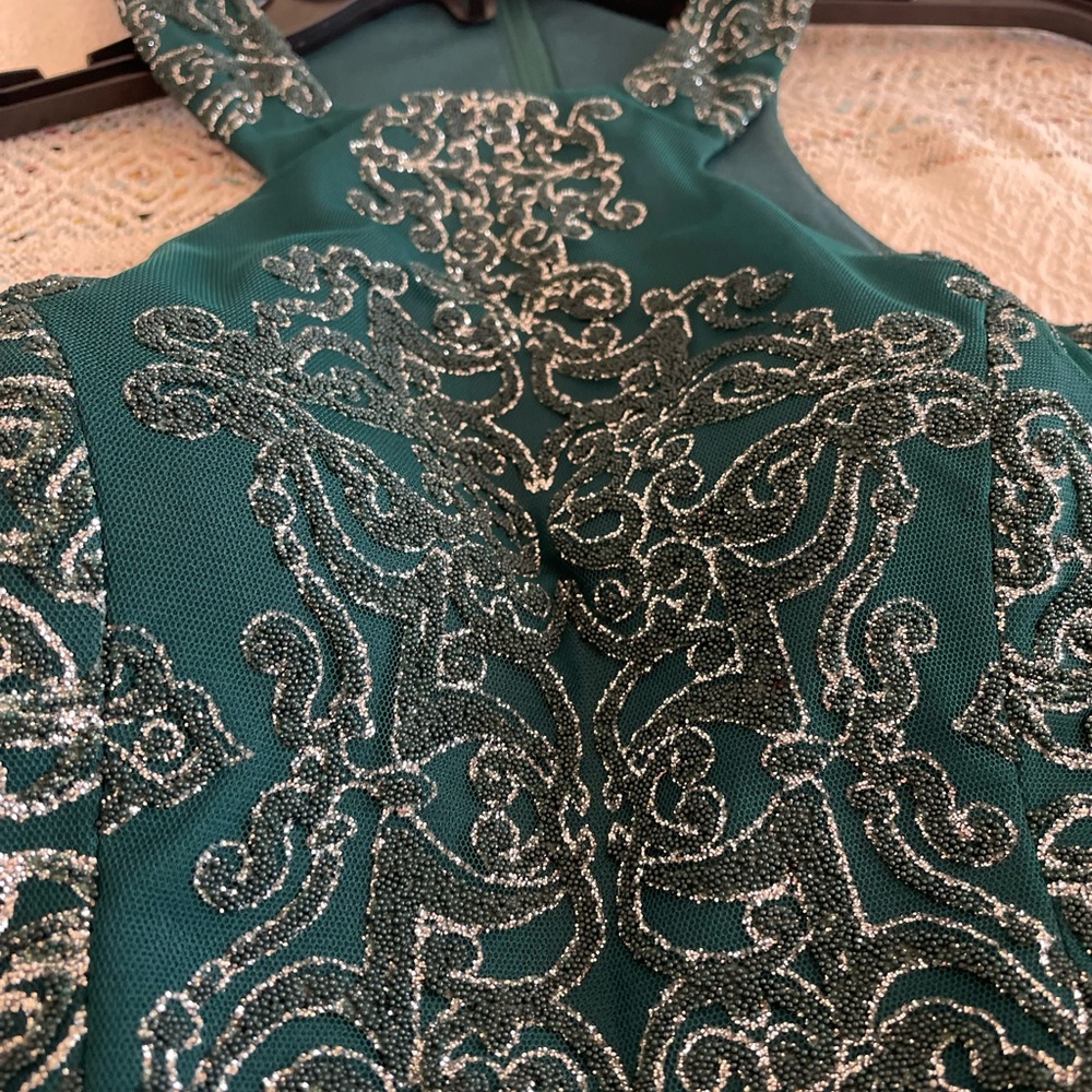 Emerald Halter Top Prom Dress